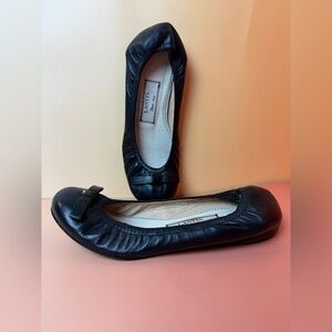 Lanvin Vintage Black Leather Ballet Flats